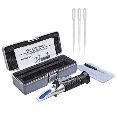 Bier-Refraktometer Brix 0–32 % 1,000–1,130 Zuckerwürze ATC Handwerkzeug Hydrometer Konzentration Spirituosen Tester Refraktometer