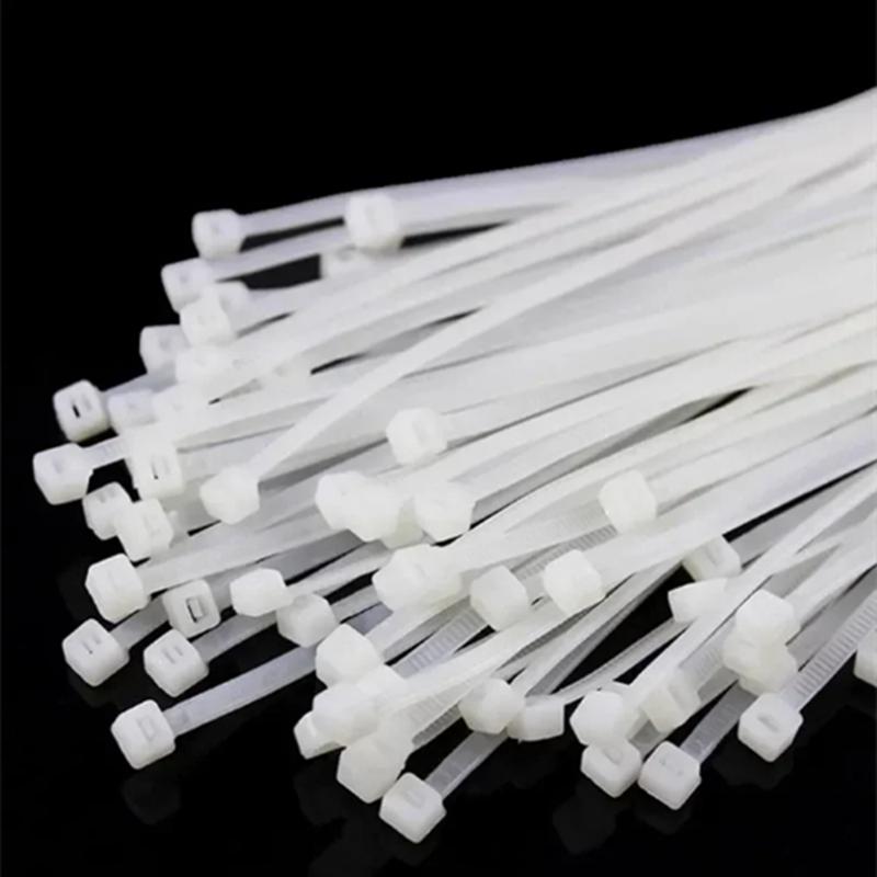 100Pcs Nylon Cable Ties Self-locking Cord Ties Straps Adjustable Cables Fastening Loop Home Office Wire Zip Ties