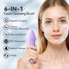 Spazzola per la Pulizia del Viso, Spazzola Esfoliante in Silicone per il Viso con Calore e Vibrazione 5 Velocità, Spazzola Elettrica Ricaricabile Impermeabile per lo Scrub del Viso