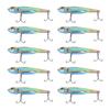 10PCS Fish Shape Artificial Bait High Simulation Aluminum Alloy Fishing Lure Bait with Barb