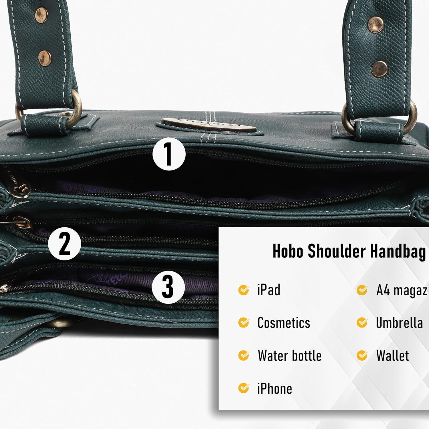 Женская сумка Catlin из искусственной кожи (большой) 9 x 14 x 4 in серый — фото 6