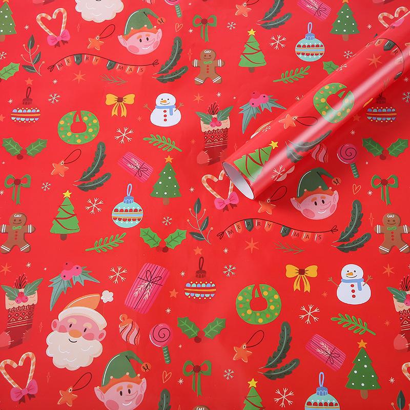 Christmas Tree & Elk Gift Wrap - Thick Coated Paper