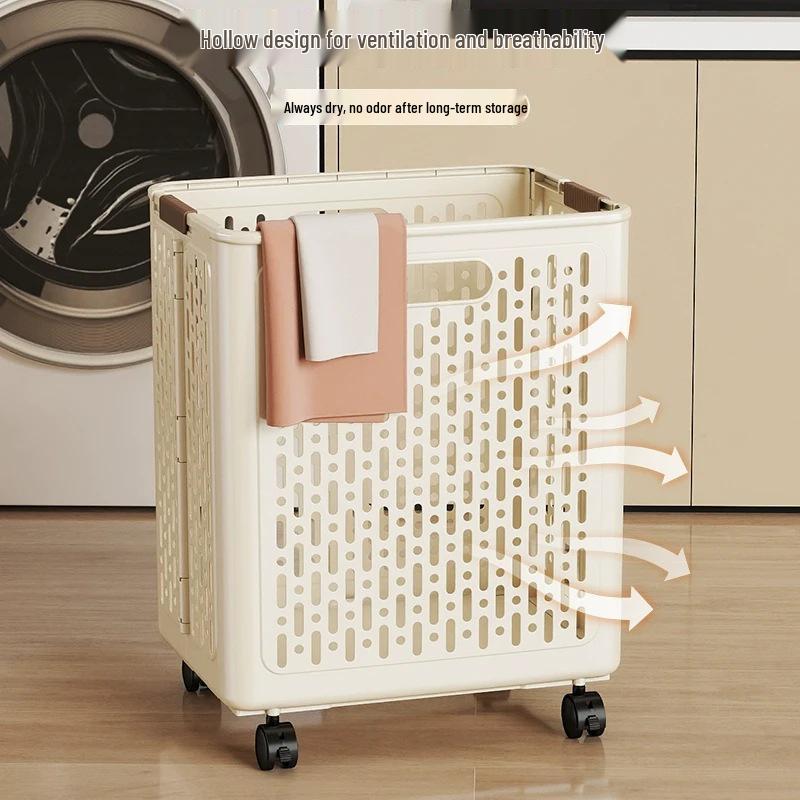 Foldable Laundry Hamper: Clothes Storage Basket for Bathroom or Toilet