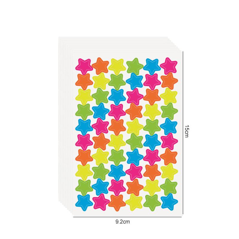 10/20/50sheets Party Stickers Colorful Star Heart Circle Designs for Birthday Wedding Festival DIY Crafts Party Supplies TMZ