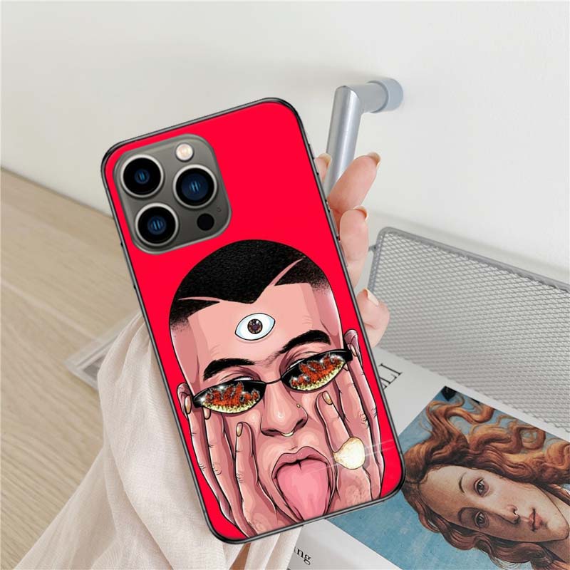 B-Bad B-Bunny Phone Case For Iphone 17 Air 16 15 Pro Max 14 Plus 16E Coque 13 Pro 12 Mini 11 Clear Cover Silicone Cute Shell Sof