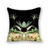 Tropical Plant Red-crowned Crane Home Decoration Bohemian Style Cartoon Cushion Cover Office Square Decorative Pillow Cover