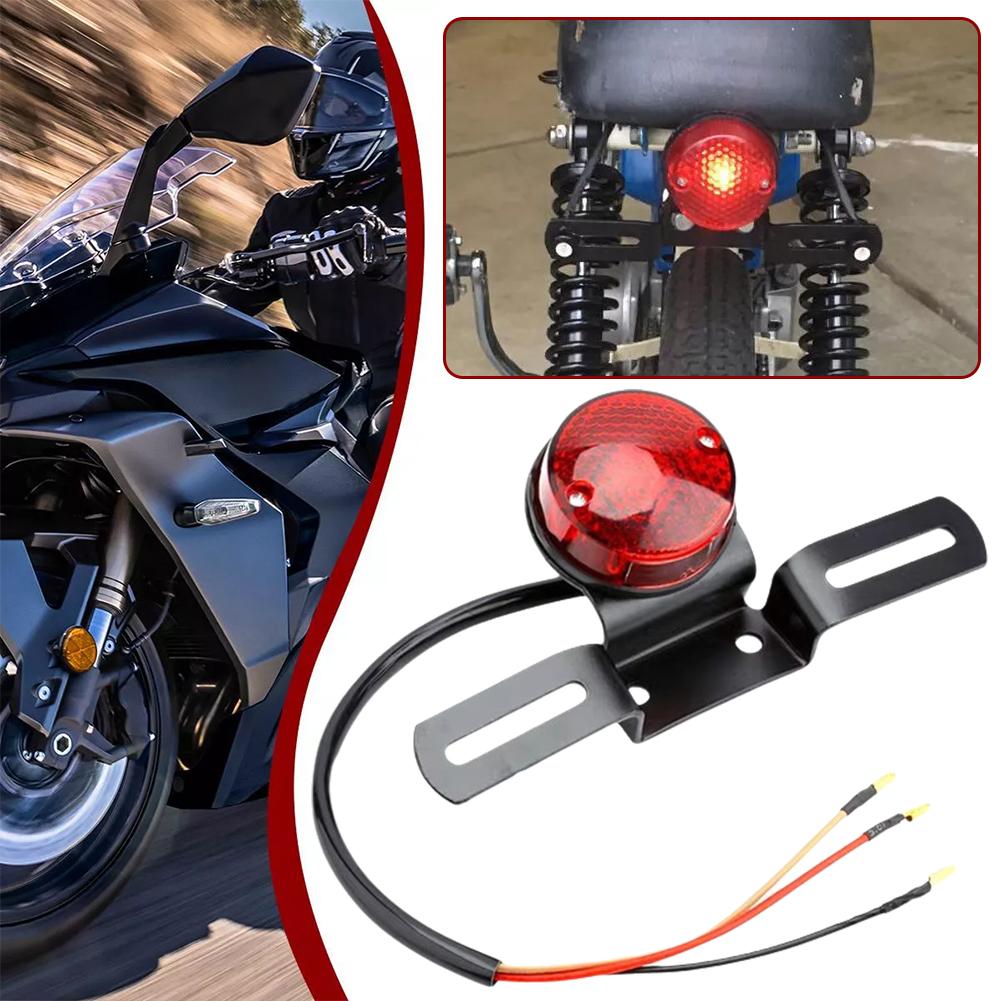 LED Motorcycle Tail Brake Stop Light 12V Halogen Rear Lights Taillight Cafe Racer For Chopper Bobber Motorbike Accessories M5Y0