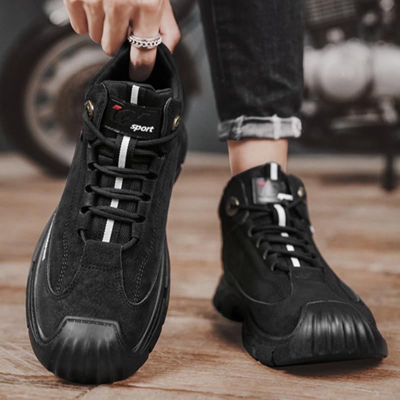 Fashion Shoes for Man Fashion High-top Platform Sneakers Mens Outdoor Hiking Non-slip Wear-resistant Thick-soled Shoes Zapatillas Hombre