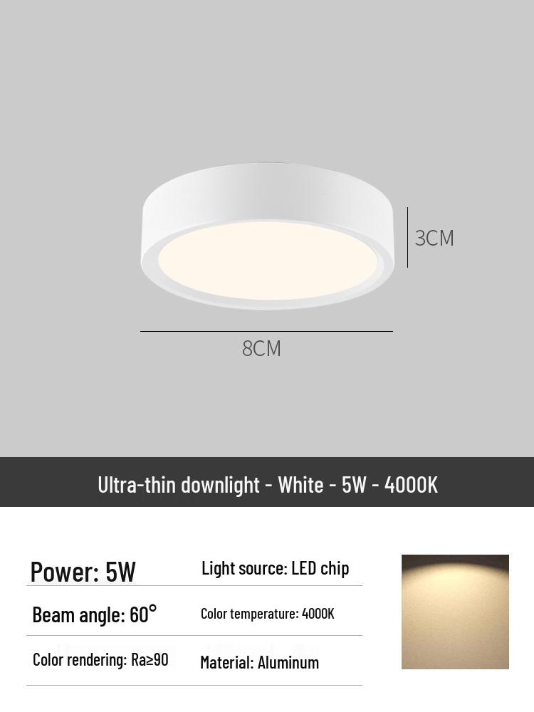 Surface Mounted Anti-Glare Round Downlight for Hallway or Foyer
