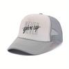 Never Give Up Print Trucker Hat Polyester Adjustable Snapback Baseball Cap Casual Unisex Gift