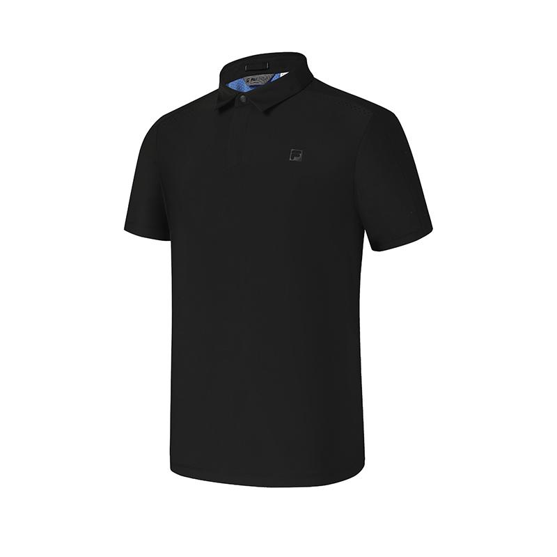 New FILA Golf Series Polo Shirt Men's Pitch Black A11M525118F-BK