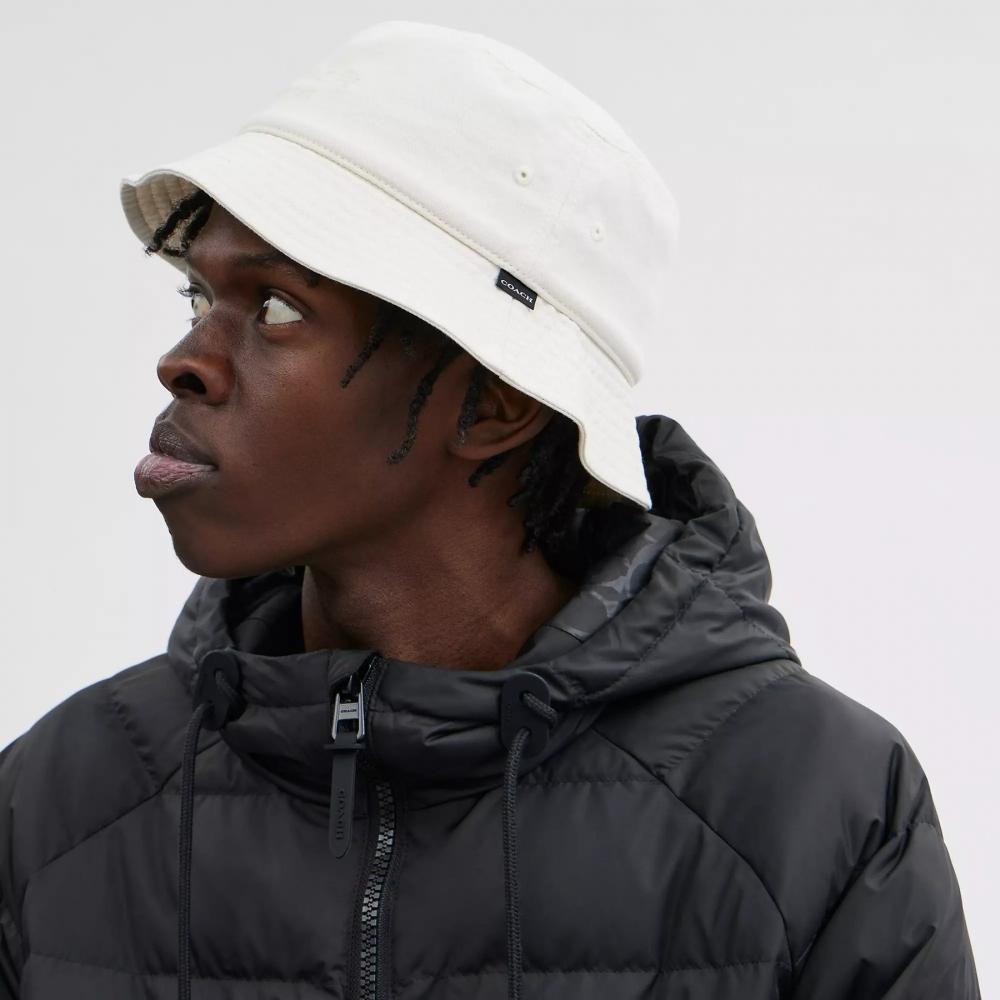 Coach Denim Bucket Hat Chalk