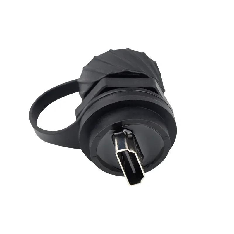 LH20 Industrial Waterproof Male Aviation Plug 1m Extension Cable Wire HDMI2.0 Connector HdmI-compatible High 4k HD Data Adapter
