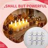Versatile Battery Operated LED Flickering Tea Light Candles 12Pc Rechargeable Flameless Candles