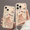 Elefant Regenbogen Transparentes Handyhülle, Glücklicher Buchstabe Blumiger Sternenaufdruck Stoßfeste Transparente Weiche Hülle für iPhone, Niedliche Kinder Mädchen Ästhetische Handyhülle