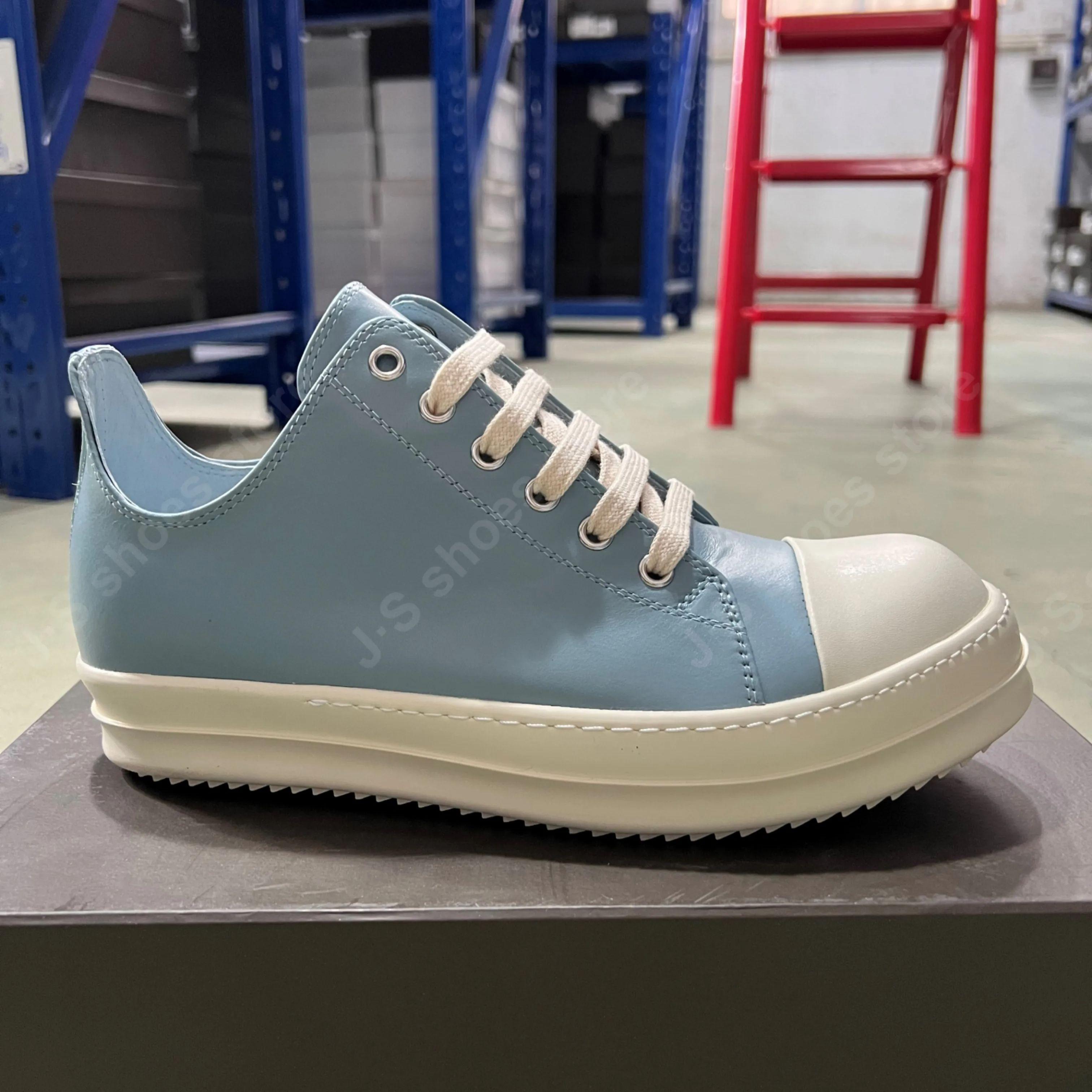 

R-o Designer Luxury Men Casual Shoe Women Sneaker Cowhide Low Top Shoes Geobasket Lace-up Blue Leather Sneakers Boots 34
