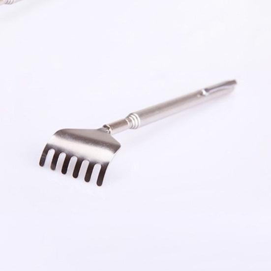 Stainless Steel Extendable Back Scratcher Portable Hard-to-Reach Areas Five-Teeth Telescoping Handle Back Scratcher Massager Tools