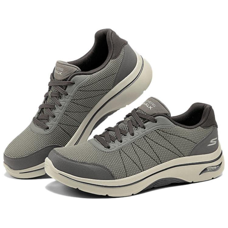 Skechers Go Walk Arch Fit Comfortable Sports Low-Top Casual Shoes Men Sneakers Gray 216603-BRN