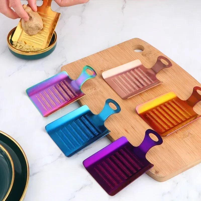 NEW 1PC Ginger Grater Wasabi Grater Crusher Stainless Steel Garlic Grinder Kitchen Fruit Presser Vegetables Ginger Grinding Tool