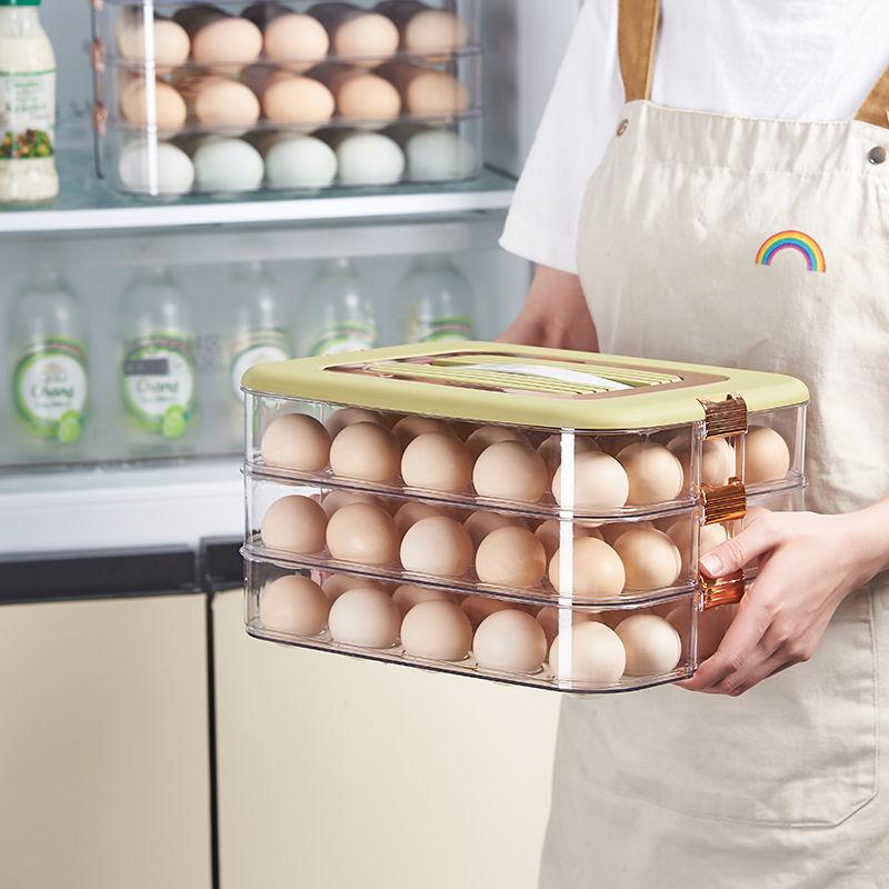 Küche Ei Lagerung Box Schublade Typ Behälter für Eier Einstellbare Zeit Organizer Fall Küche Kühlschrank Anordnung