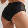 Dámské spodky Vysoký pas Čtyřvrstvá větší velikost Síťovina se zdviženým zadečkem Patchwork Elastické období Zabránění prosakování Kalhotky Menstruační kalhotky Dámské spodní prádlo