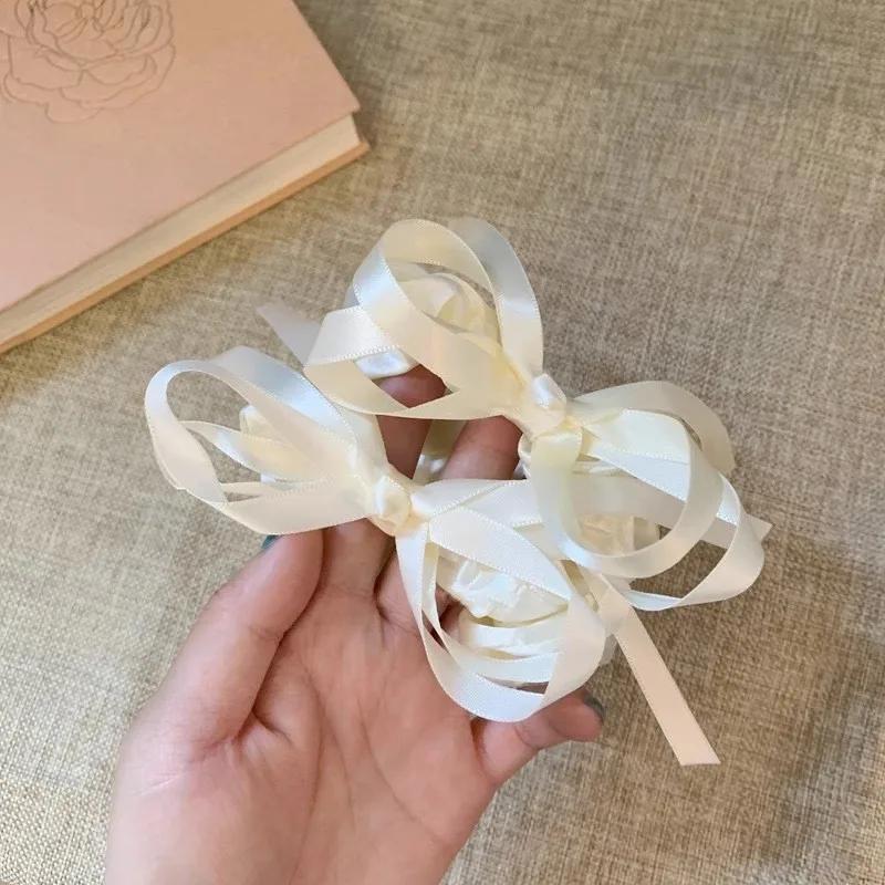 Koreanischer Schleifen-Streamer Haargummi Damenmode Einfach und Vielseitig Scrunchie Outdoor Haaraccessoires