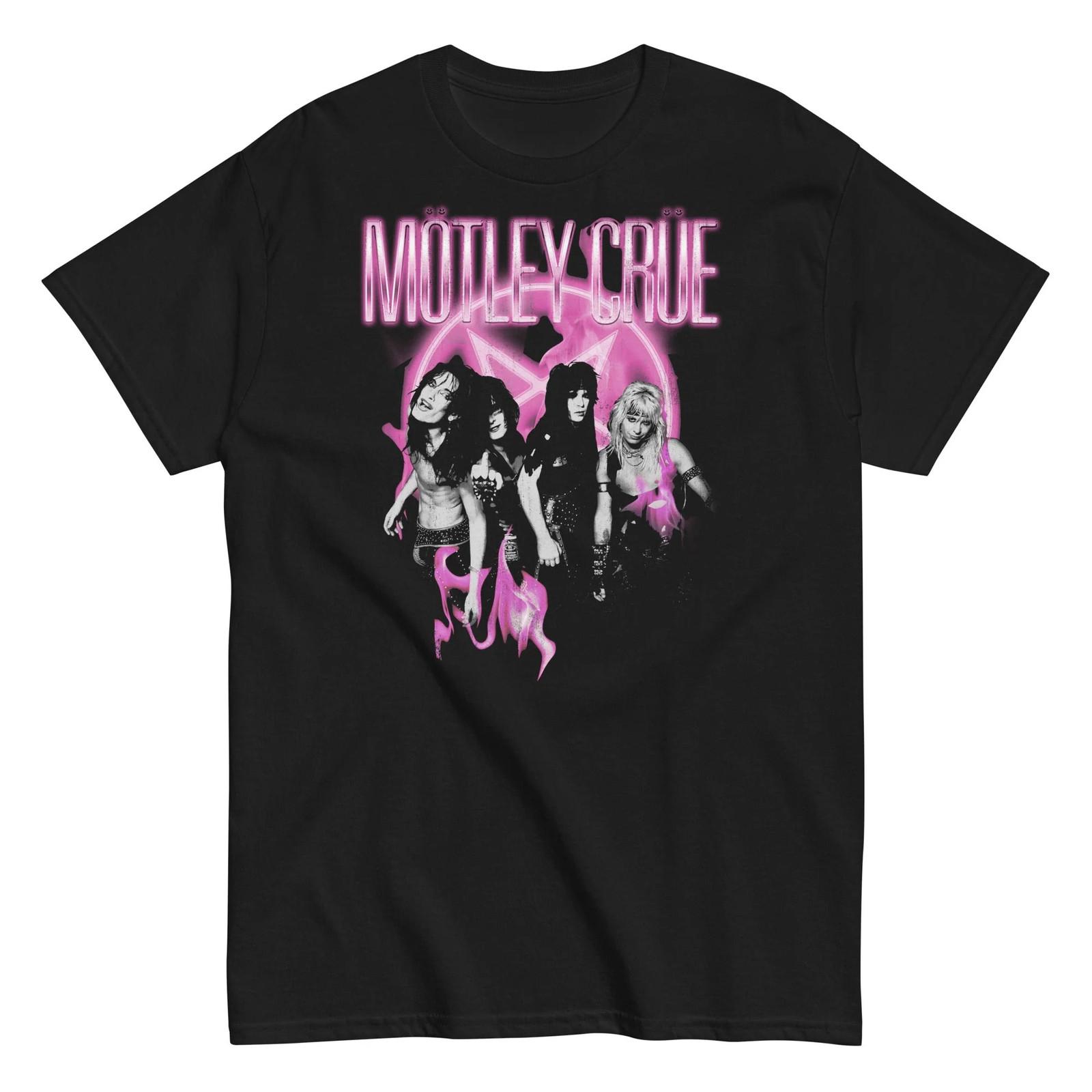 Motley Crue - Neon Pink T Shirt S