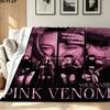 1PC Blackpink Custom Name Patterned Flannel Blanket Suitable For All Seasons for Home Decor Warmth and Comfort Gifts Holiday Present