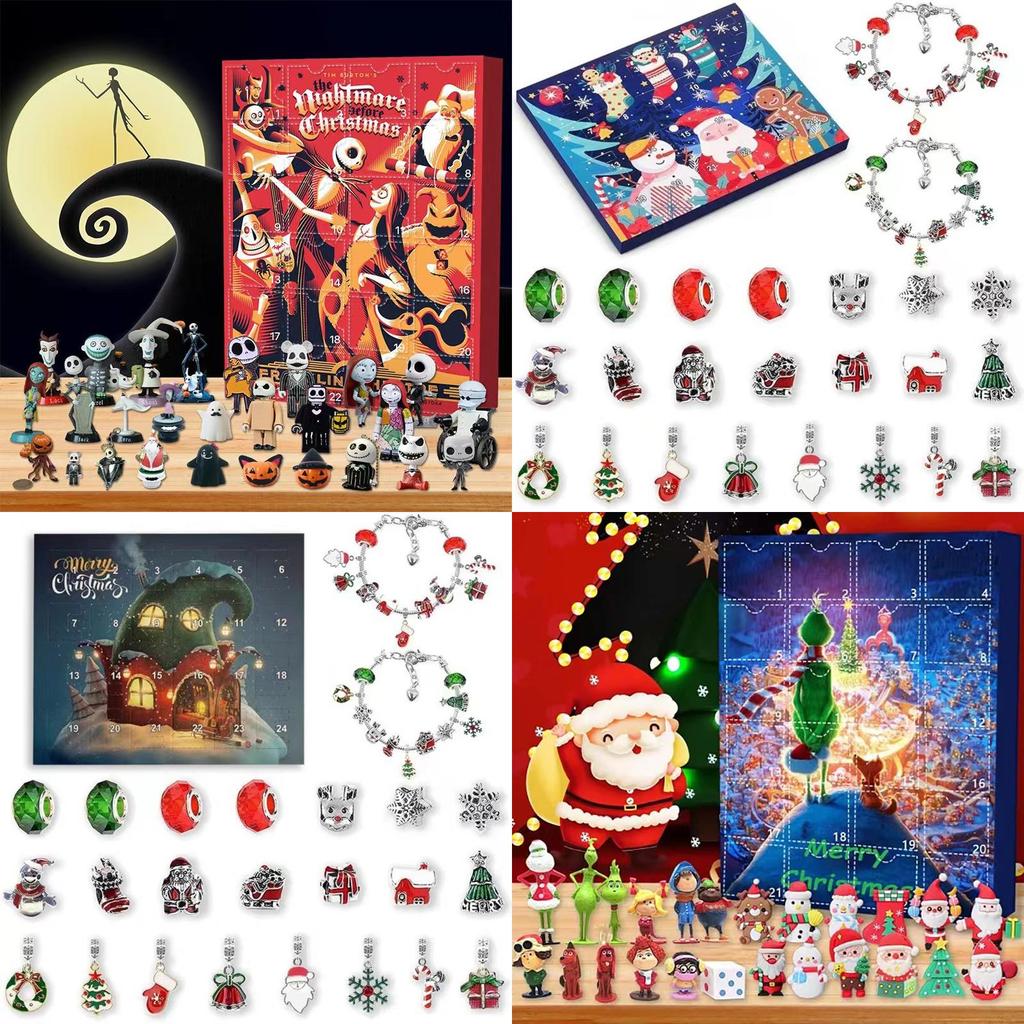 Spooky 24-day Advent Calendar Featuring The Grinch And The Nightmare Before Christmas