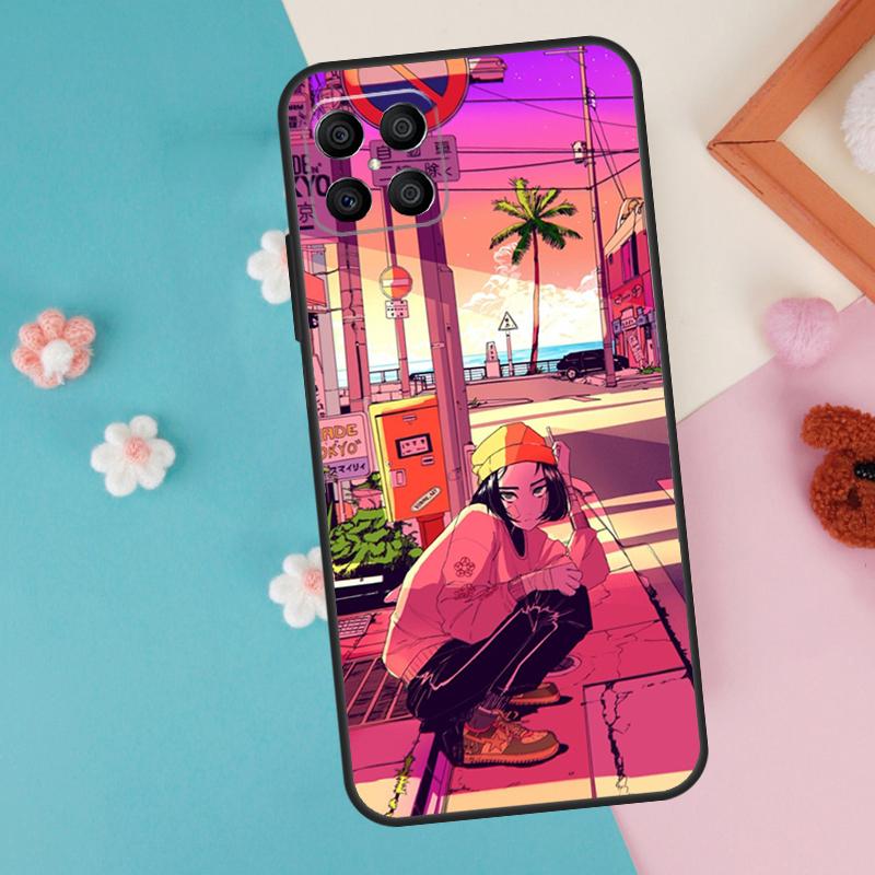 Vaporwave Glitch Anime Case For Honor 200 Pro 50 70 90 X9a X8a X8 X9 X8b X9c X9b Honor Magic 7 5 6 Lite Pro Cover