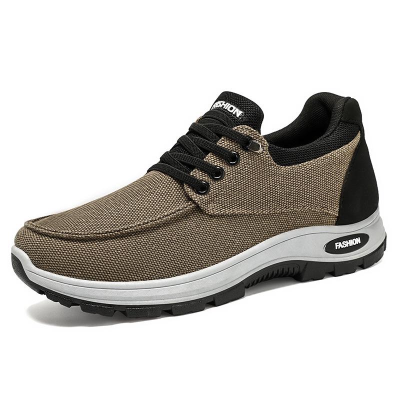 Shoes Men's Shoes New Summer Breathable Sports Shoes Shallow Mouth Thick Sole Men's Cloth Shoes Comfortable Running Shoes Soft Sole Single Shoes