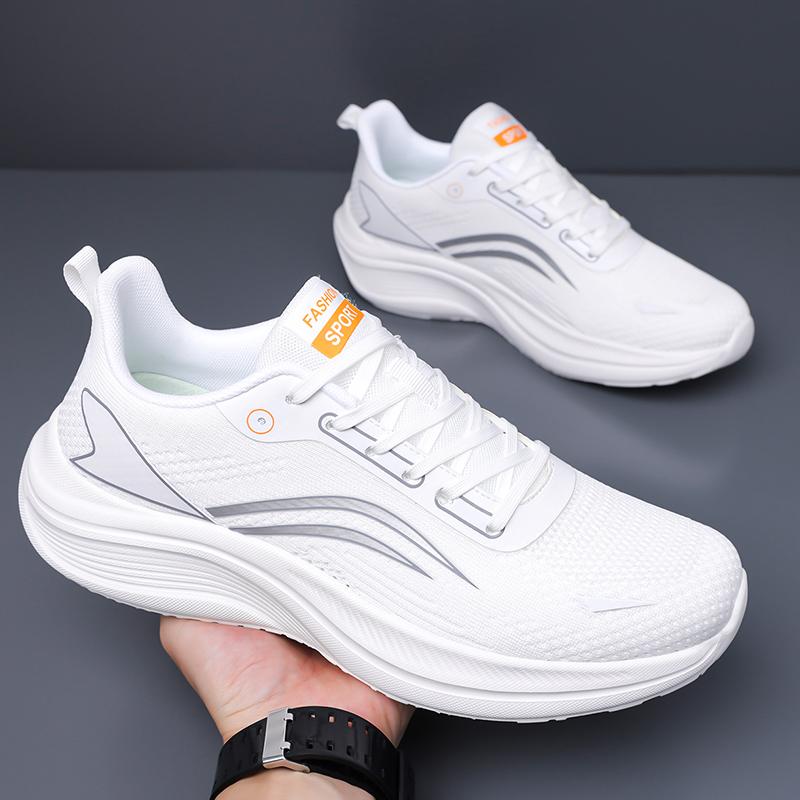 Men'S Casual Sports Shoes, Lightweight Shock-Absorbing Running Shoes, Breathable Mesh Fashion Shoes, Unisex Outdoor Hiking Shoes