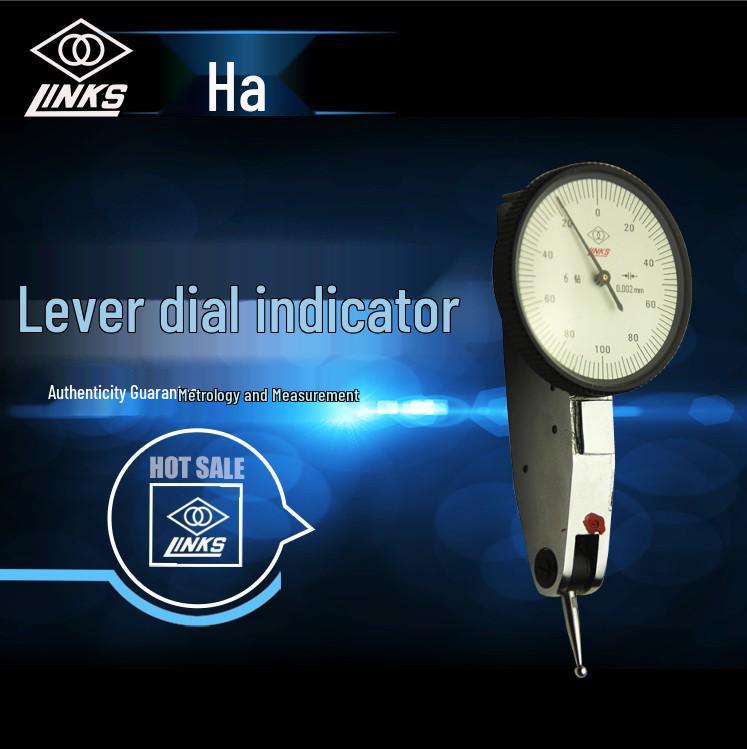 Hualian Shockproof 6-Jewel Dial Indicator, 0-0.2mm Range, 0.002mm Precision Hualian