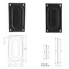 2 Pcs 50x90mm Bass Speaker Passive Radiator Auxiliary Rubber Vibration Plate Subwoofer DIY  Replacement Kit