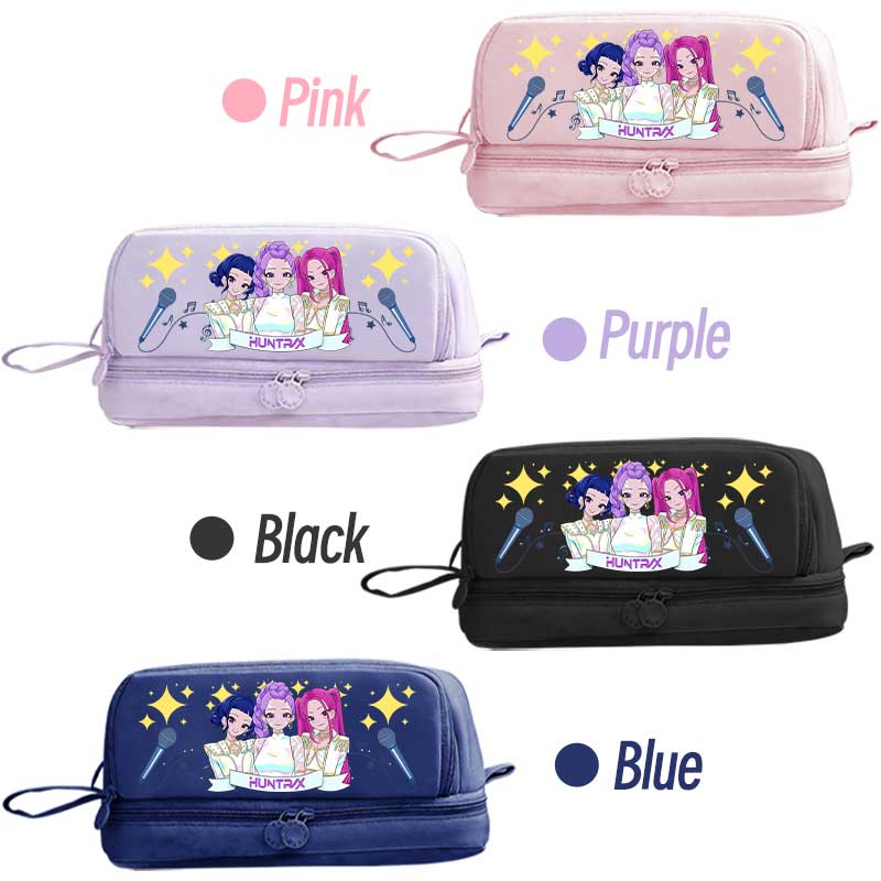 Double-layer Learning Stationery Bag Gift Girl Group Shoulders Bag For K-Pop Cartoon Pencil Case Stationery Bag Anime