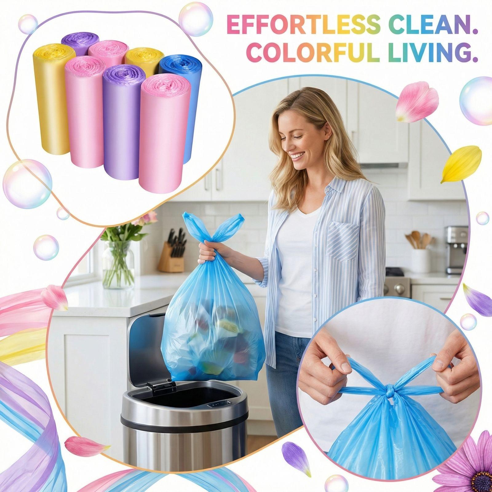 Point Breaking Household And Commercial Disposable Kitchen Garbage Bag, Continuous Roll Plastic Bag One Size зелёный