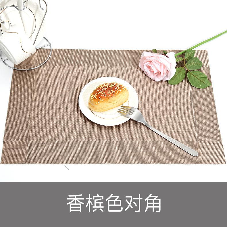 Jednoduchý rámový prostírání tkaný snadno čistitelný Evropský tepelně izolační podložka pod hrnek Teslin stolní podložka hotelová domácí PVC západní jídelní podložka