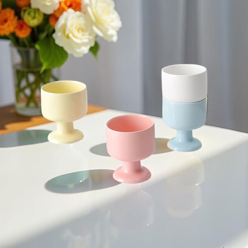 Aesthetic Ceramic Stemmed Cup