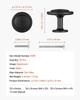 Cabinet Knobs, 30 Pack, 31 mm Black Zinc Alloy Drawer Pulls & Door Handles, Mushroom Kitchen Solid Knobs Dresser Handles, Cupboard Hardware with