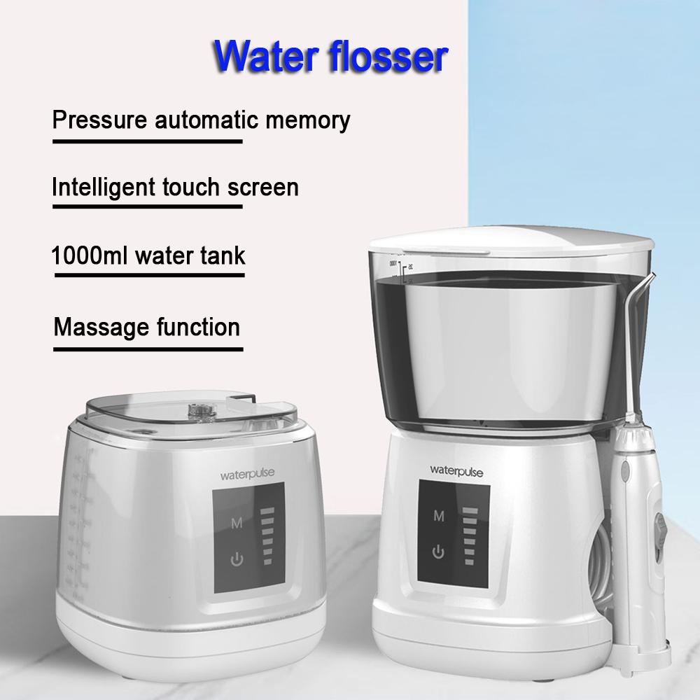 Electric Oral Irrigator 1000ml Large Water Tank Oral Hygiene Flossing Water Dental Jet Flosser Household Teeth Cleaner 6 Tips