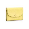 Portomone Rosary Series Classic Monogram Embossed Snap Closure Leather Wallet Women Wallet Yellow M81974