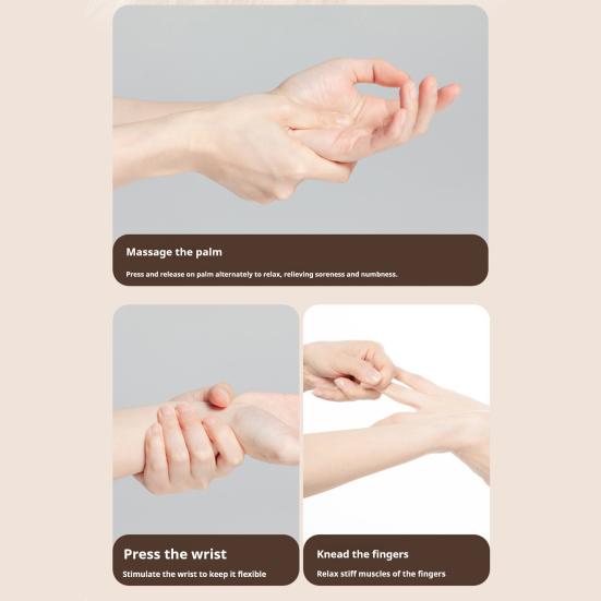 Hand Massager with Heat Air Compression Electric Finger Palm Relaxer with Adjustable Modes Portable Massage Device for Stress And Fatigue