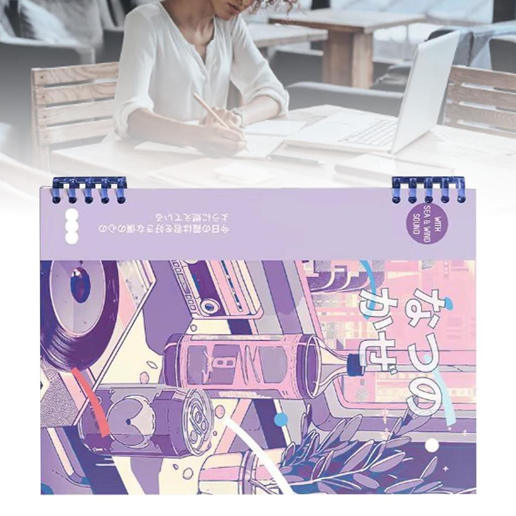 Loose Leaf Notebook 120 Pages Refillable Detachable Ink Proof Thick Paper Spiral Notebook for