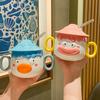Creative and Funny Cute Mug Cute Clown Ceramic Cup Milk Coffee Cup Boys and Girls Drinking Water Couple Cup