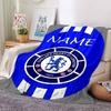 Custom Name Chelsea Heart London Crest Blanket for Couch & Bed, Plush Cozy Fuzzy Blanket Super Soft & Warm Blankets for Fall and Winter. 0908267