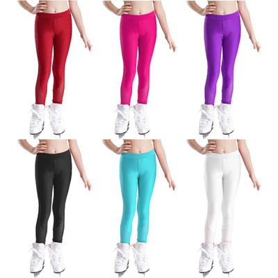 Kids Girls Figure Ice Skating Pants Skate Training Tights Skating Practice Leggings Sportswear