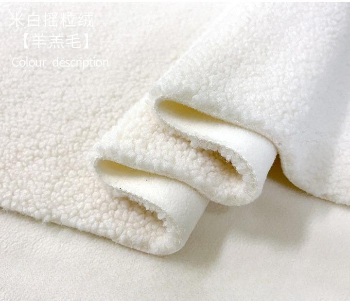 Suede Velvet Composite Lamb Wool Fabric Winter Thickening Warm for Diy Sewing Clothing  Wholesale Cloth