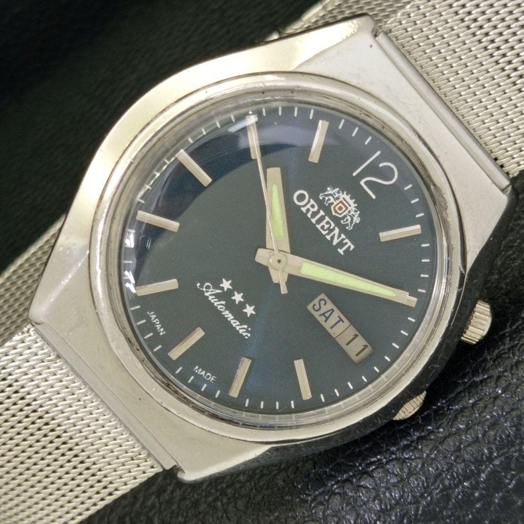 

Б/У автоматические мужские часы ORIENT 46941 из Японии с синим циферблатом и функцией DAY&DATE a432209-2 R110-a432209