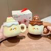 Birthday gifts for girls, cute milk fufu pudding mugs, couple ceramic drinking cups, girlfriend souvenir gifts