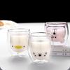 Creative Cute Bear Double-layer Coffee Mug Double Glass Cup Carton Animal Milk Glass Lady Cute Cat Duck Dog Gift Christmas Gift